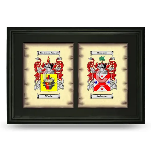 Double Coat of Arms Framed - Black