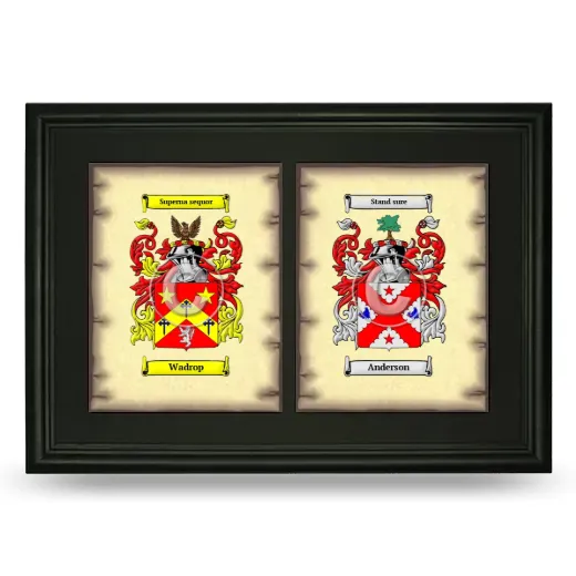 Double Coat of Arms Framed - Black