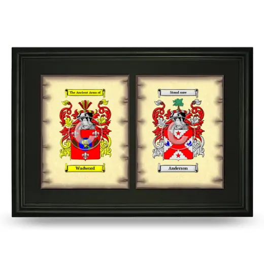 Double Coat of Arms Framed - Black