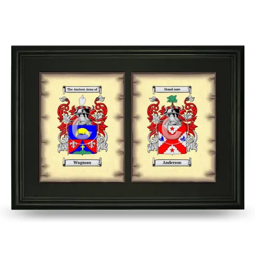 Double Coat of Arms Framed - Black