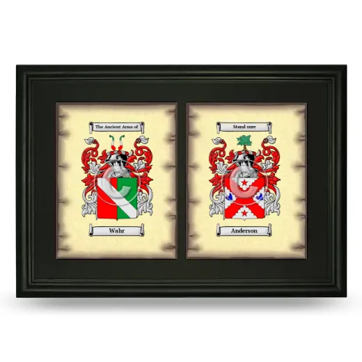 Double Coat of Arms Framed - Black