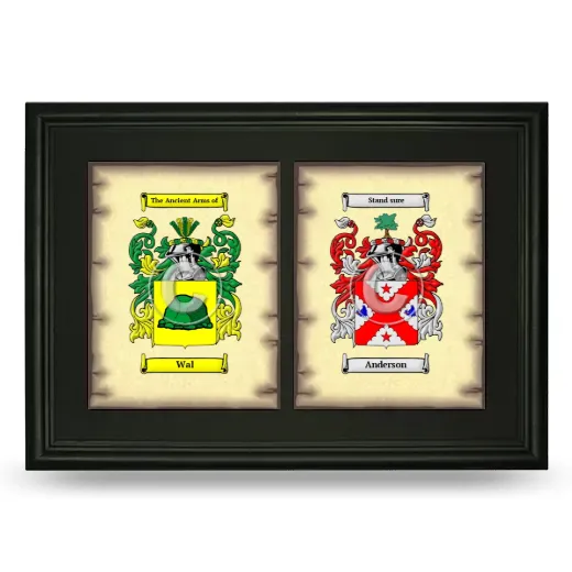 Double Coat of Arms Framed - Black