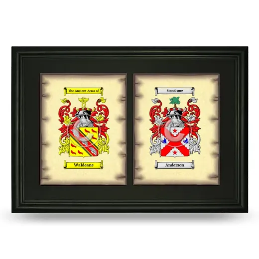 Double Coat of Arms Framed - Black
