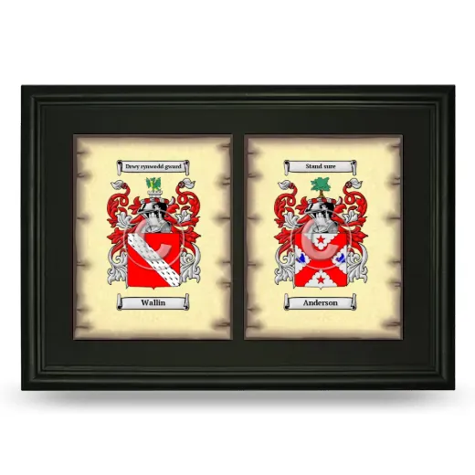 Double Coat of Arms Framed - Black