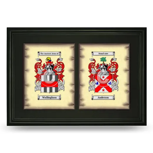 Double Coat of Arms Framed - Black