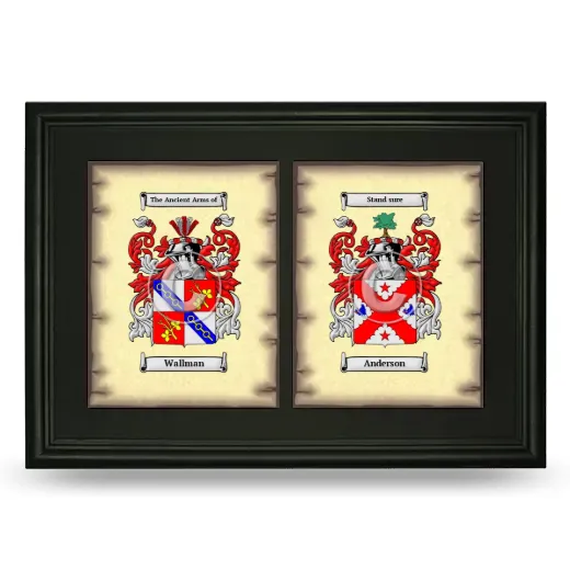 Double Coat of Arms Framed - Black