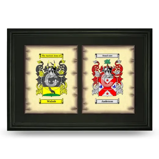 Double Coat of Arms Framed - Black