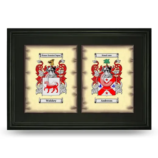 Double Coat of Arms Framed - Black