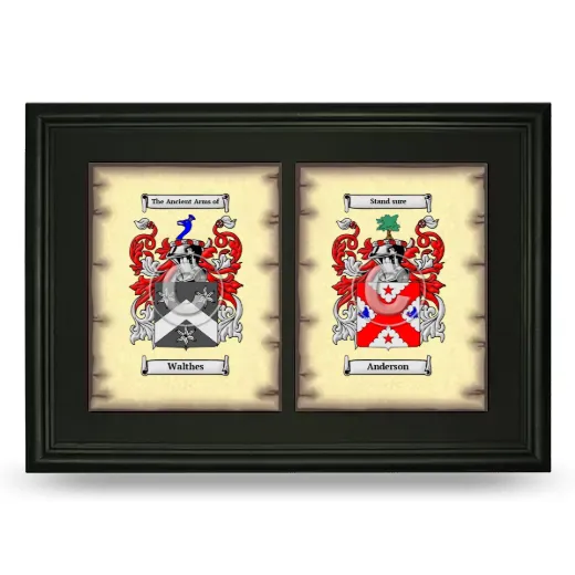 Double Coat of Arms Framed - Black