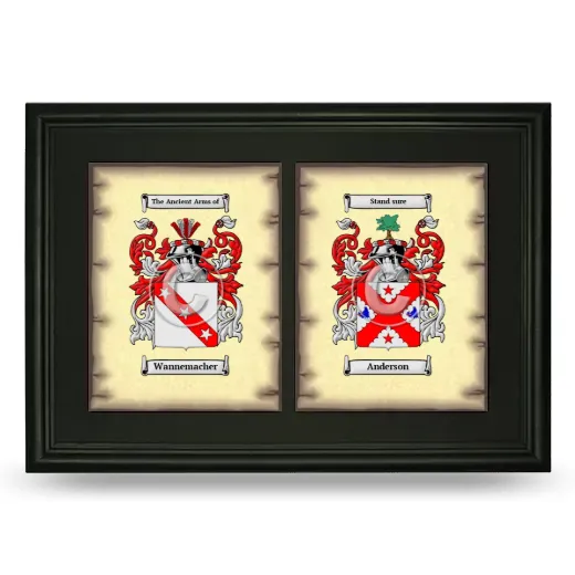 Double Coat of Arms Framed - Black