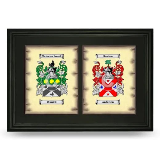 Double Coat of Arms Framed - Black