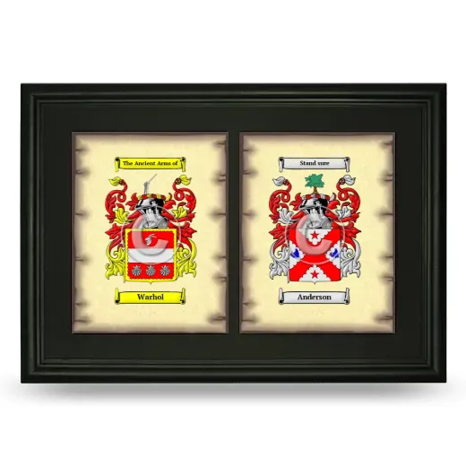 Double Coat of Arms Framed - Black