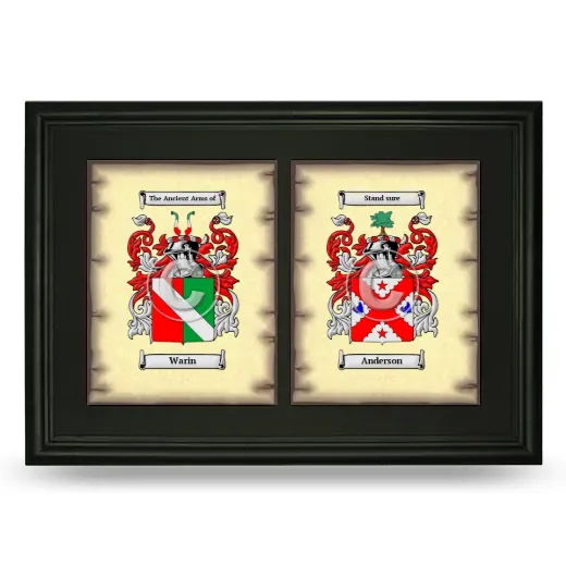 Double Coat of Arms Framed - Black