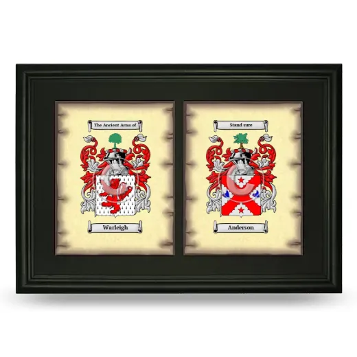 Double Coat of Arms Framed - Black