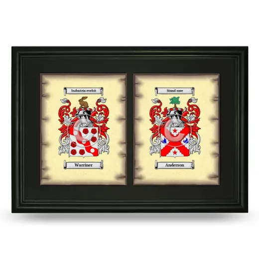 Double Coat of Arms Framed - Black