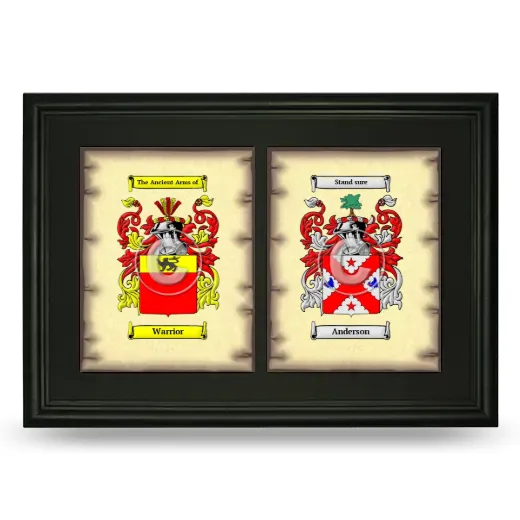 Double Coat of Arms Framed - Black