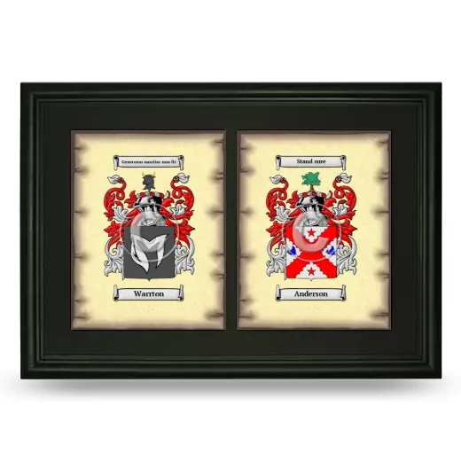 Double Coat of Arms Framed - Black