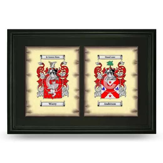 Double Coat of Arms Framed - Black