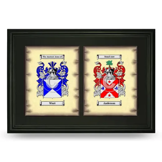 Double Coat of Arms Framed - Black