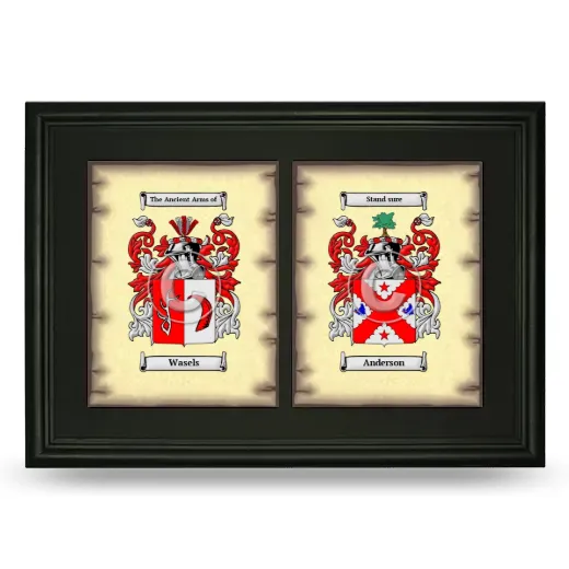 Double Coat of Arms Framed - Black
