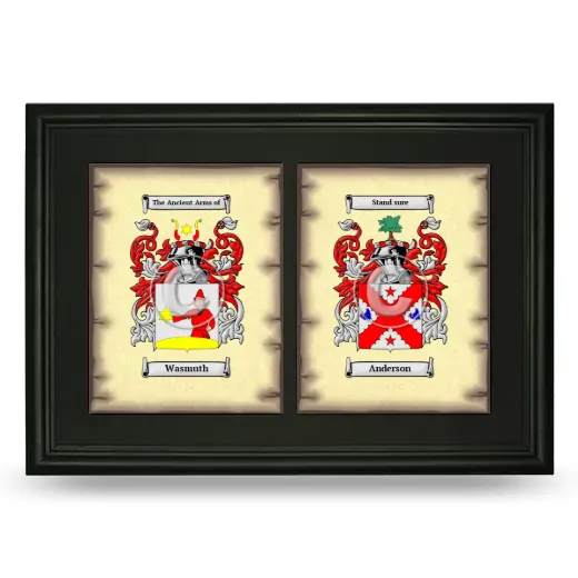 Double Coat of Arms Framed - Black