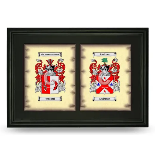 Double Coat of Arms Framed - Black