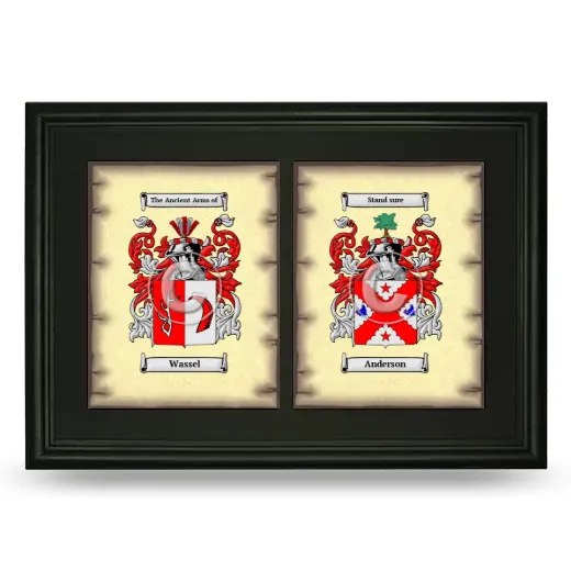 Double Coat of Arms Framed - Black