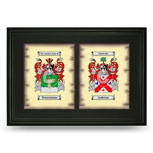 Double Coat of Arms Framed - Black