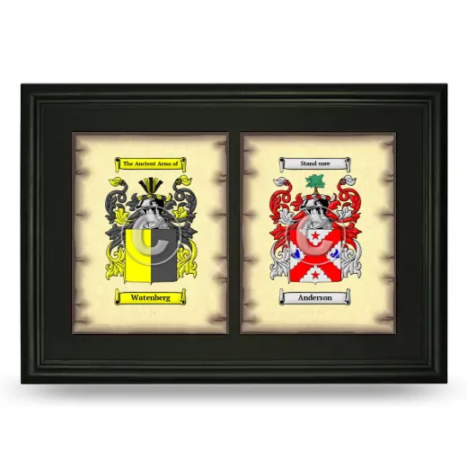 Double Coat of Arms Framed - Black