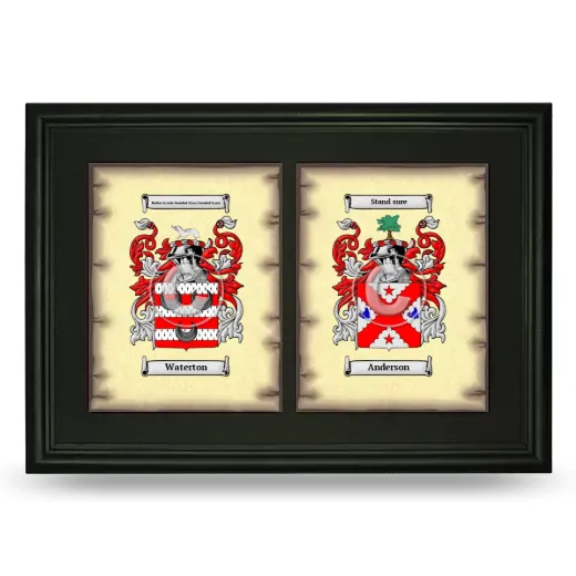 Double Coat of Arms Framed - Black