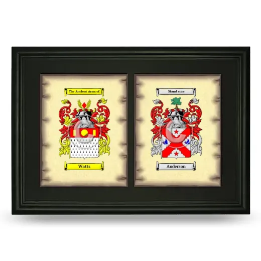 Double Coat of Arms Framed - Black