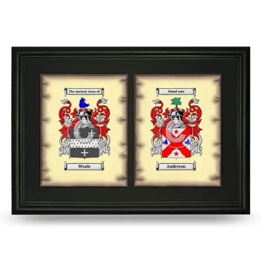 Double Coat of Arms Framed - Black