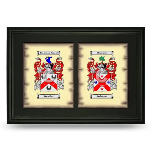 Double Coat of Arms Framed - Black