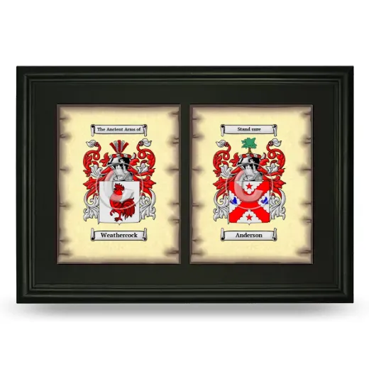 Double Coat of Arms Framed - Black