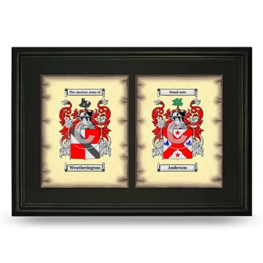 Double Coat of Arms Framed - Black