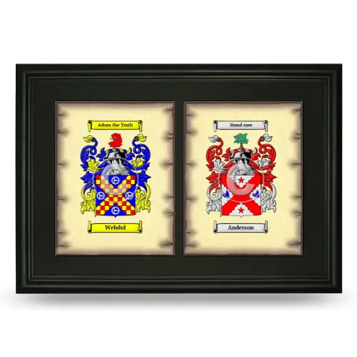 Double Coat of Arms Framed - Black
