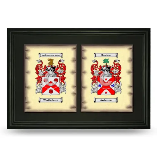 Double Coat of Arms Framed - Black