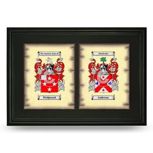 Double Coat of Arms Framed - Black