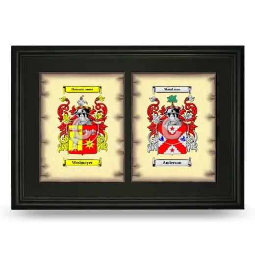 Double Coat of Arms Framed - Black