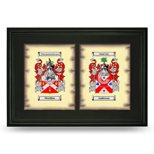 Double Coat of Arms Framed - Black