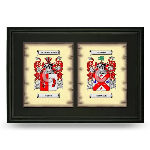 Double Coat of Arms Framed - Black