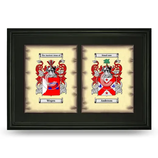 Double Coat of Arms Framed - Black