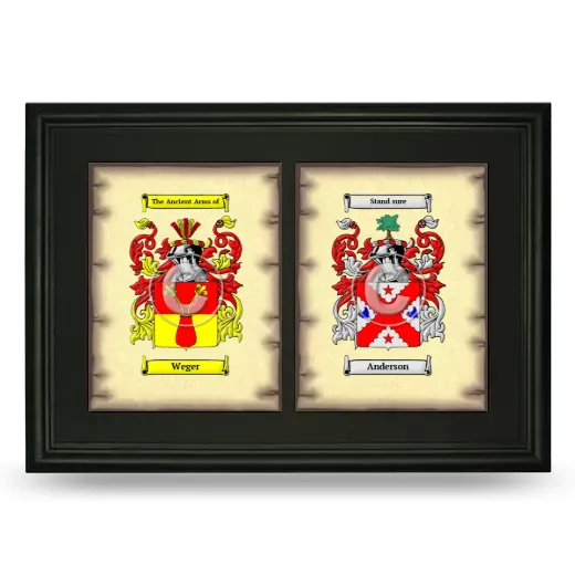 Double Coat of Arms Framed - Black