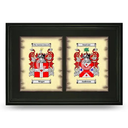Double Coat of Arms Framed - Black
