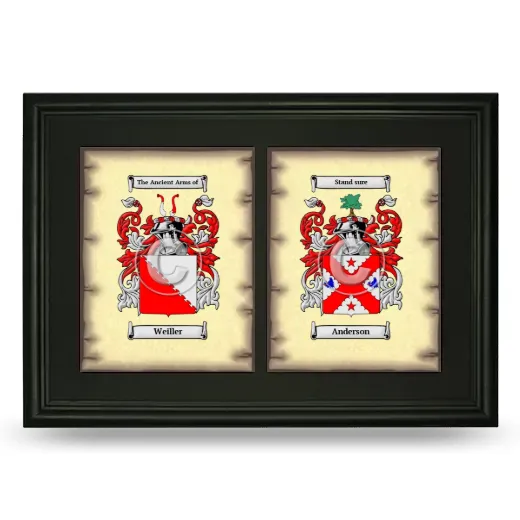Double Coat of Arms Framed - Black
