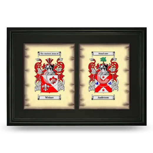 Double Coat of Arms Framed - Black