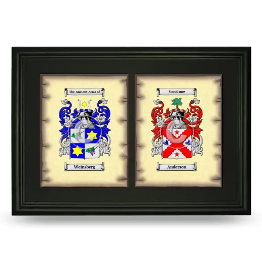 Double Coat of Arms Framed - Black