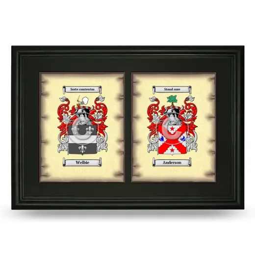 Double Coat of Arms Framed - Black