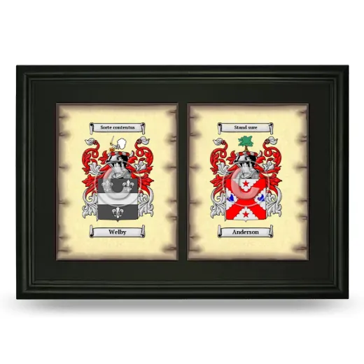 Double Coat of Arms Framed - Black