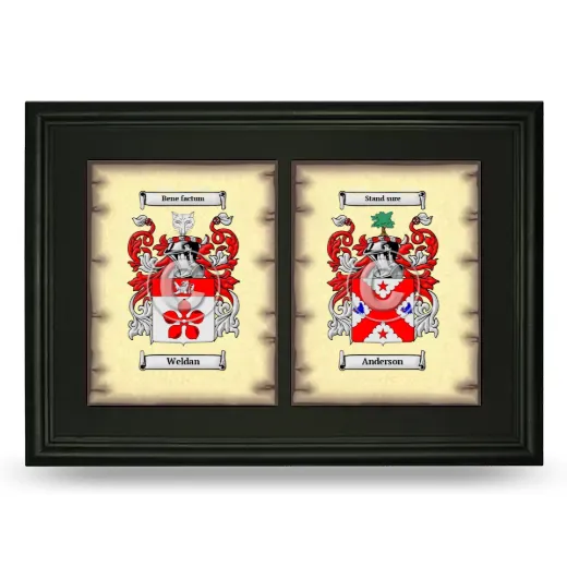 Double Coat of Arms Framed - Black